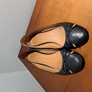 Tory Burch Black Bow low heels